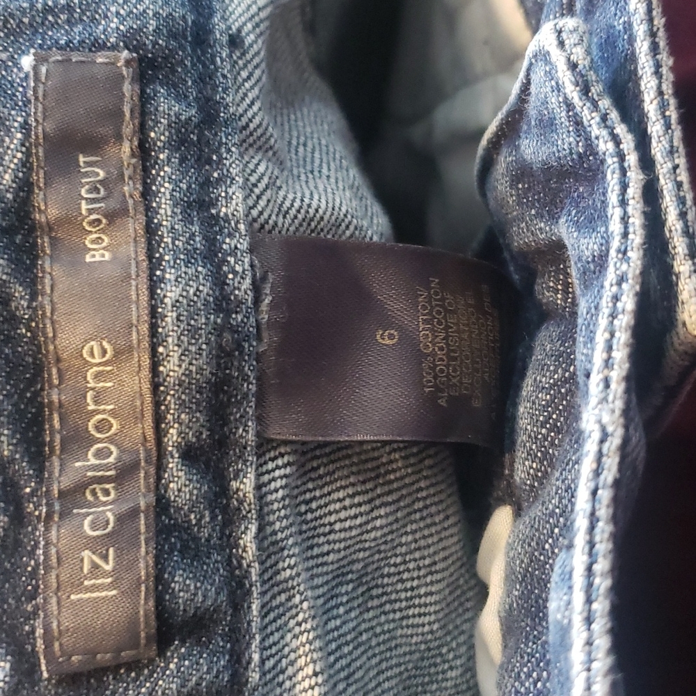 Liz Claiborne bootcut embroidered jeans - Picture 5 of 6